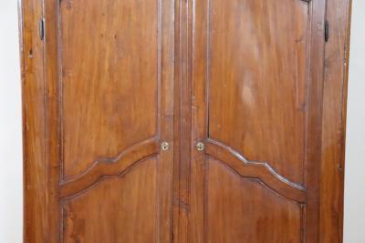 Early 18th Century Italian Solid Poplar Wood Antique Wardrobe or Armoire