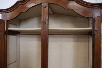 Early 18th Century Italian Solid Poplar Wood Antique Wardrobe or Armoire