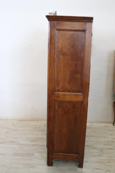 Early 18th Century Italian Solid Poplar Wood Antique Wardrobe or Armoire