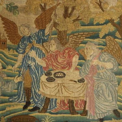 Early 18th Century Needlework Picture Depicting Angels
