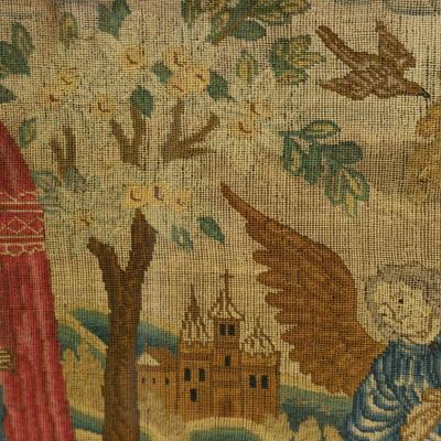 Early 18th Century Needlework Picture Depicting Angels