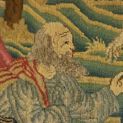 Early 18th Century Needlework Picture Depicting Angels