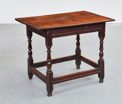 Early 18th c Box Stretcher Center Table