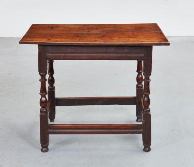 Early 18th c Box Stretcher Center Table