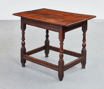 Early 18th c Box Stretcher Center Table