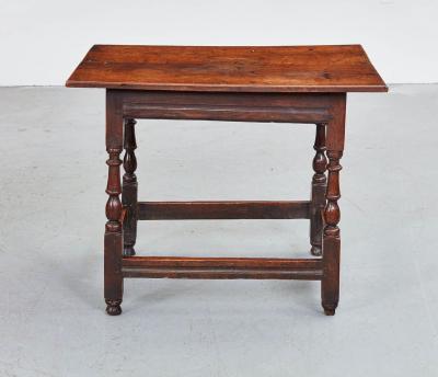 Early 18th c Box Stretcher Center Table