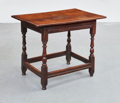 Early 18th c Box Stretcher Center Table