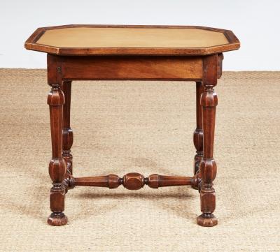 Early 18th c Italian Baroque Walnut Octagonal Table