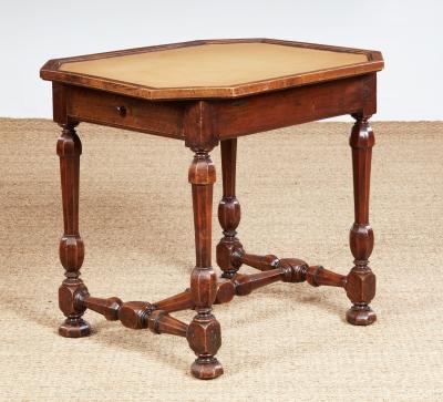 Early 18th c Italian Baroque Walnut Octagonal Table