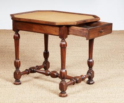 Early 18th c Italian Baroque Walnut Octagonal Table