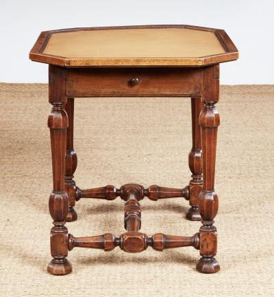 Early 18th c Italian Baroque Walnut Octagonal Table