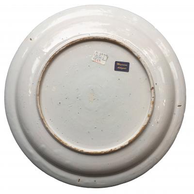 Early 18th century Dutch Delft plate with flower basket design