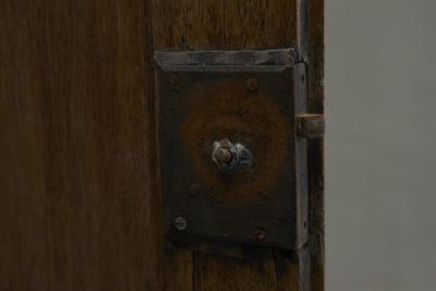 Early 19th C Tall French Single Door Armoire or Bonneti re Cabinet in Solid Oak