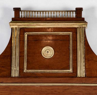 Early 19th Century Baltic Neo Classic Mahogany Brass Trimmed Mirror