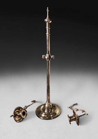 Early 19th Century Brass 2 light adjustable candelabra