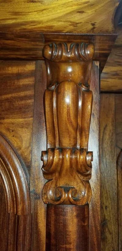 Early 19th Century British Mahogany Gothic Revival Wardrobe