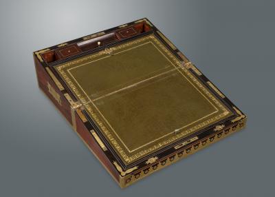 Early 19th Century Campaign Traveling Desk of Exceptional Quality