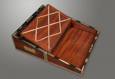 Early 19th Century Campaign Traveling Desk of Exceptional Quality