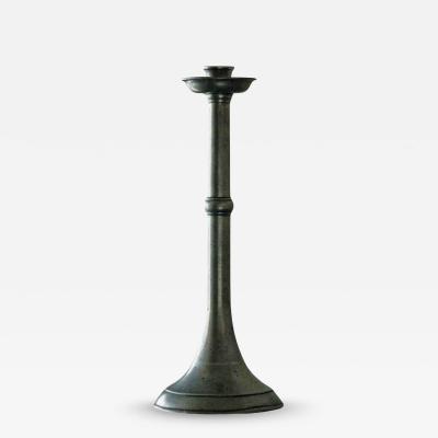 Early 19th Century Candlestick in Pewter Northern Europe