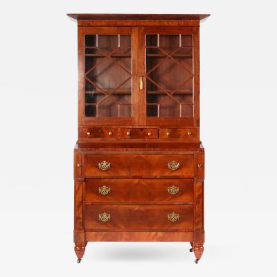 Early 19th Century Classical English Regency Bookcase Secretary Desk