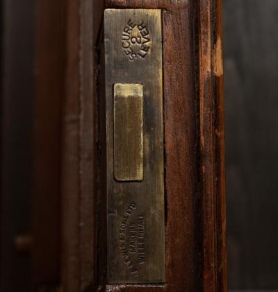 Early 19th Century Edwardian Inlaid Painted Satinwood Breakfront Bookcase