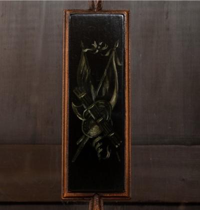 Early 19th Century Edwardian Inlaid Painted Satinwood Breakfront Bookcase