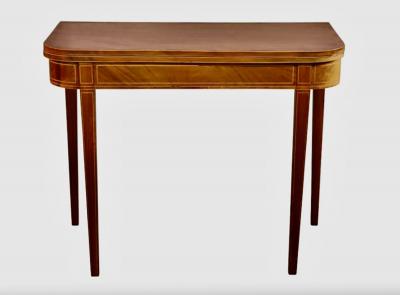 Early 19th Century English Regency Mahogany Inlaid Games Table 9