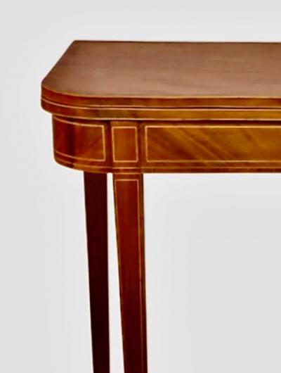 Early 19th Century English Regency Mahogany Inlaid Games Table 9