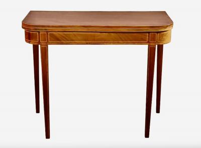 Early 19th Century English Regency Mahogany Inlaid Games Table 9