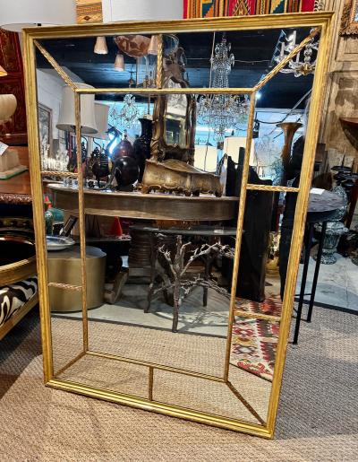 Early 19th Century English Segmented Gilt Carved Wood Mantle Mirror