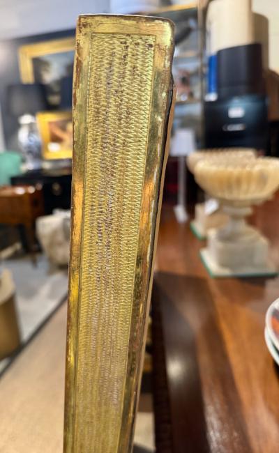 Early 19th Century English Segmented Gilt Carved Wood Mantle Mirror