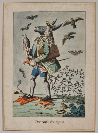 Early 19th Century German Political Cartoon Against the Times 