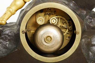 Early 19th Century Gilt Bronze Figural Mantel Clock