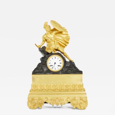 Early 19th Century Gilt Bronze Figural Mantel Clock