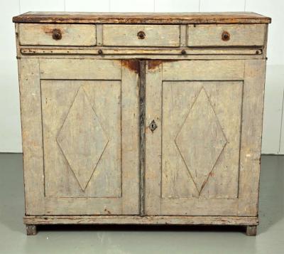 Early 19th Century Gustavian Sideboard with Diamond Detail