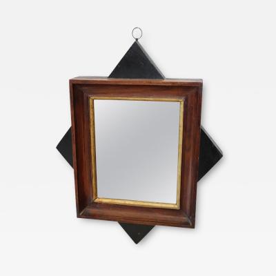 Early 19th Century Italian Antique Walnut Wall Mirror