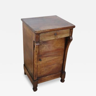 Early 19th Century Italian Empire Solid Walnut Antique Nightstand