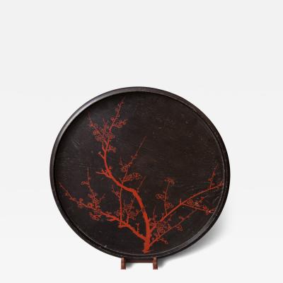 Early 19th Century Japanese Black and Red Lacquer Tray