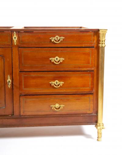 Early 19th Century Louis XVI Gilt Bronze Decorated Mahogany Commode Server