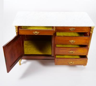 Early 19th Century Louis XVI Gilt Bronze Decorated Mahogany Commode Server