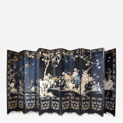 Early 19th Century Manchurian Twelve Panel Screen