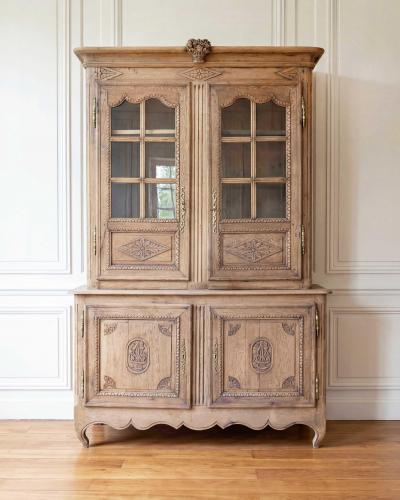 Early 19th Century Norman Carved Oak Two Part Sideboard
