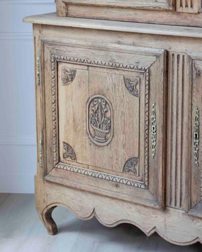 Early 19th Century Norman Carved Oak Two Part Sideboard