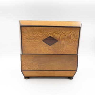 Early 19th Century Solid Lacewood Box with Campaign Handles