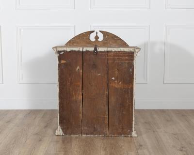 Early 19th Century Swedish Painted Wall Cabinet in Larch Dated 1818
