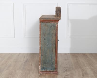 Early 19th Century Swedish Painted Wall Cabinet in Larch Dated 1818