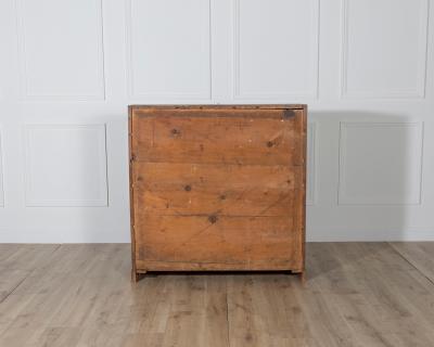 Early 19th Century Swedish Secretary in Black with Painted Interior circa 1810