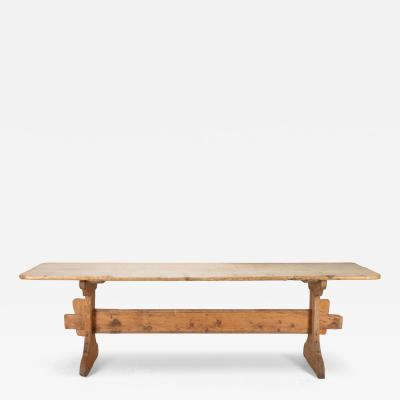 Early 19th Century Swedish Trestle Style Table