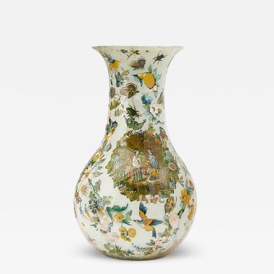 Early 19th Century Victorian Decalomania Decorative Vase London