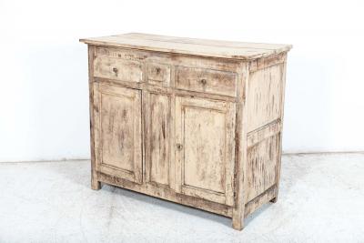 Early 19th French Provincial Fruitwood Painted Buffet